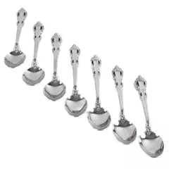 Set of 7 Towle King Arthur Stainless Teaspoons 6 1/8" Vintage Flatware