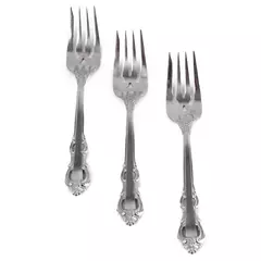 Set of 3 Towle King Arthur Stainless Salad Forks 6.25" Vintage
