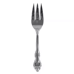 Towle King Arthur Stainless Large Solid Cold Meat Serving Fork 9.25in