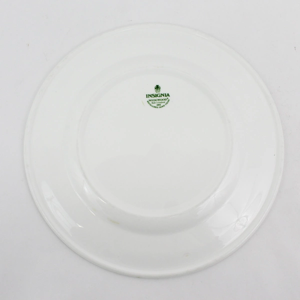 Wedgwood Insignia 10" Dinner Plate Metallised Bone China Gold Band Pink Flowers