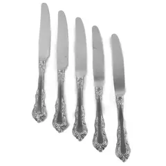 Set of 5 Towle King Arthur Stainless French Hollow Dinner Knives 9.5"