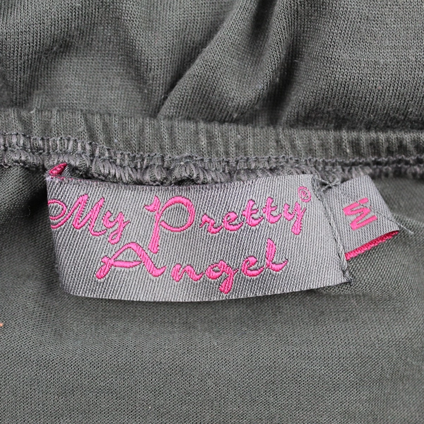 My Pretty Angel Gray & Brown Ruffled Asymmetrical Sleeveless Dress Women's Med