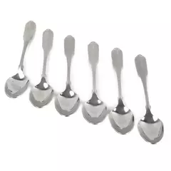 Set of 6 Oneida Satin Gloria Stainless Oval Soup Spoons 6.75" 