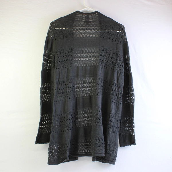 J. Jill Cardigan Sweater Women's M Open Knit Long Sleeve