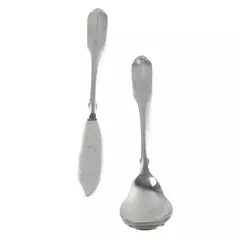 Lot of 2 Oneida Satin Gloria Stainless Sugar Spoon & Flat Handle Master Butter
