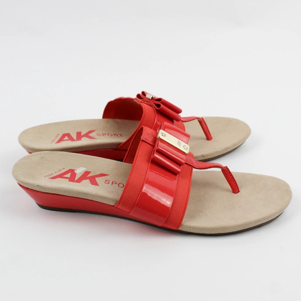 Anne Klein Sport Coral Low Wedge Sandals Women's Size 8M
