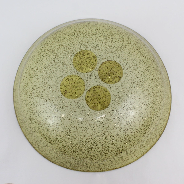 Vintage 15 Inch Gold Glitter Lucite Or Acrylic Bowl