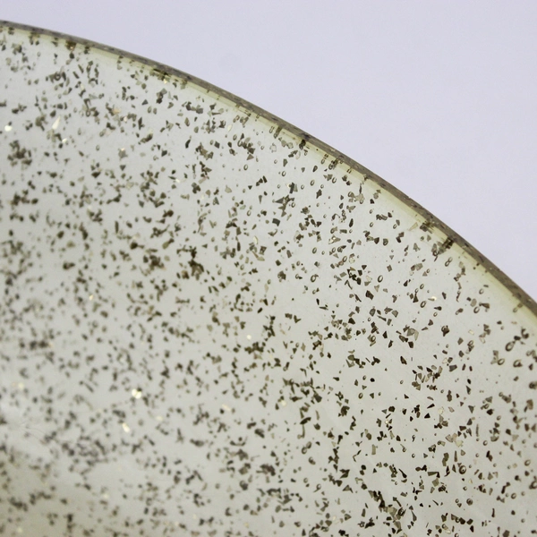 Vintage 15 Inch Gold Glitter Lucite Or Acrylic Bowl