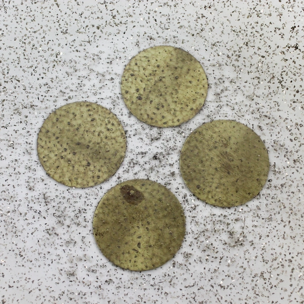 Vintage 15 Inch Gold Glitter Lucite Or Acrylic Bowl