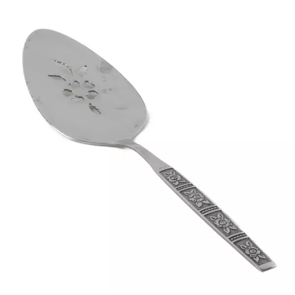 Set of 2 Oneida Vista Stainless Pierced Pie Servers 8.5" 