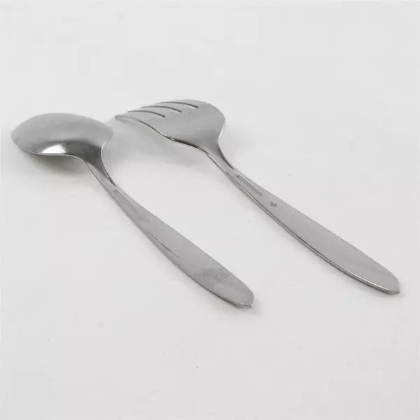 Lot of 5 WM Rogers Vista Stainless Flatware 2 Tbsp 2 Meat Forks 1 Sugar Spoon