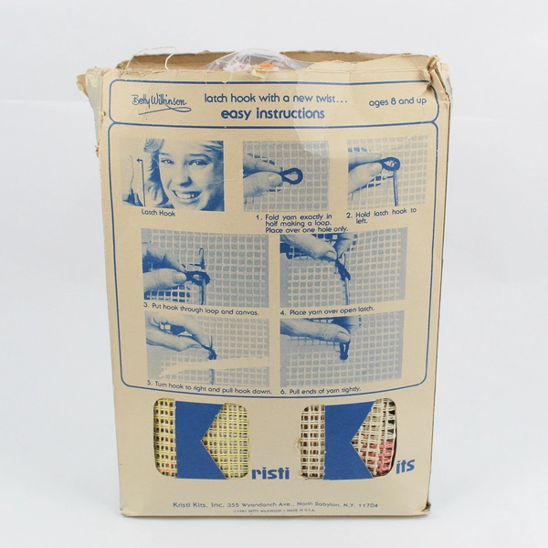 VTG 1981 Latchkits by Betty Wilkinson Rainbow 2751 Partly Complete 20" x 27"