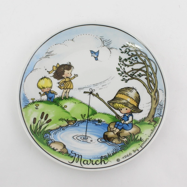 Joan Walsh Anglund MARCH Decorative Plate Spring West Germany Ebeling & Reuss