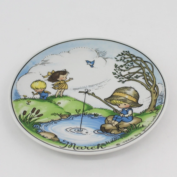 Joan Walsh Anglund MARCH Decorative Plate Spring West Germany Ebeling & Reuss