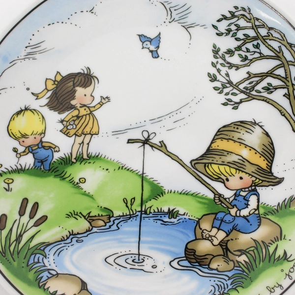 Joan Walsh Anglund MARCH Decorative Plate Spring West Germany Ebeling & Reuss