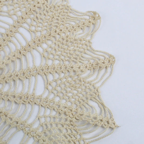 Vintage Handmade Crocheted Decorative Ecru Doily 12" Round