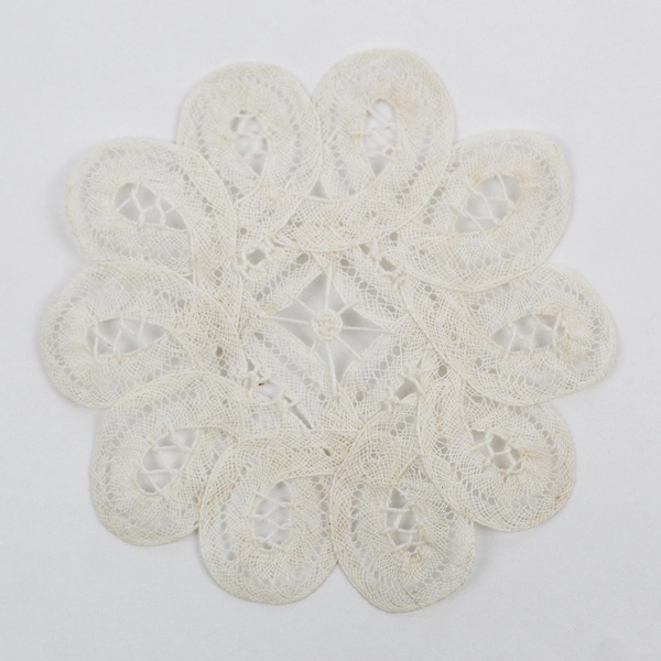 Vintage Handmade Intricate Off-White Lace Doily 4.5"
