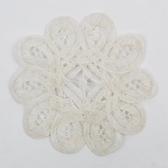 Vintage Handmade Intricate Off-White Lace Doily 4.5"