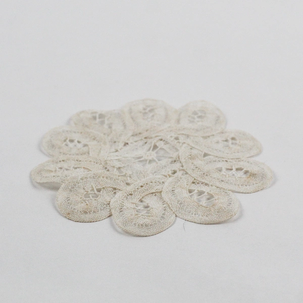 Vintage Handmade Intricate Off-White Lace Doily 4.5"