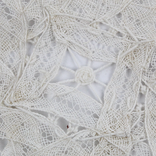 Vintage Handmade Intricate Off-White Lace Doily 4.5"
