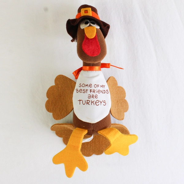 Hallmark Ambassador Thanksgiving Plush Felt Some of my Best Friends are Turkeys