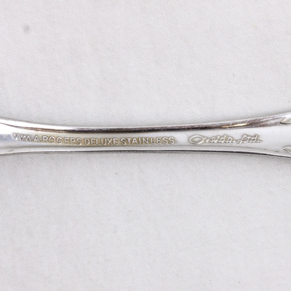 Set of 4 Oneida Mansfield Frosted Stainless Steel Teaspoons