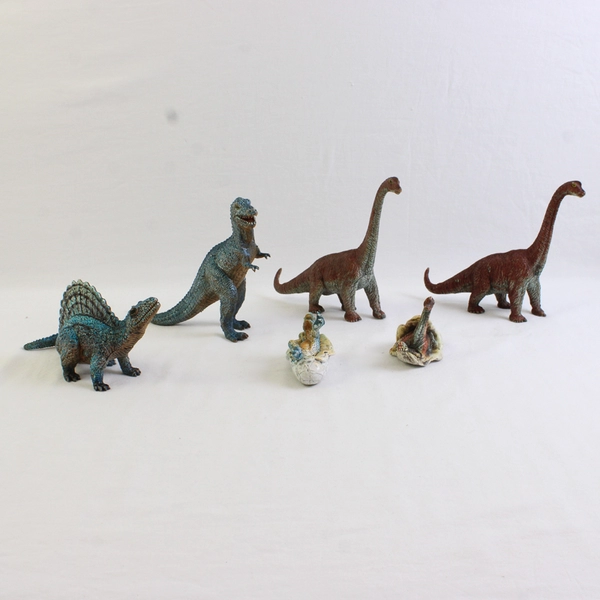 Vintage AAA Lot of 6 of Dinosaur Toys Mothers and Hatchlings Variety
