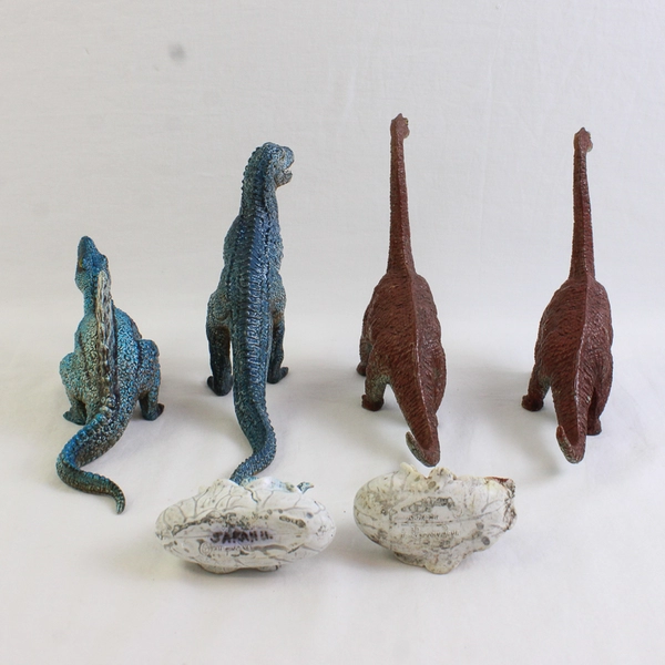 Vintage AAA Lot of 6 of Dinosaur Toys Mothers and Hatchlings Variety
