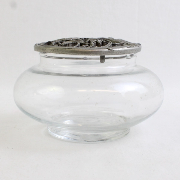 Vintage Rawcliffe Pewter 1989 Hummingbird Floral Potpourri Jar with Lid