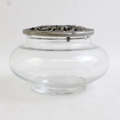 Vintage Rawcliffe Pewter 1989 Hummingbird Floral Potpourri Jar with Lid