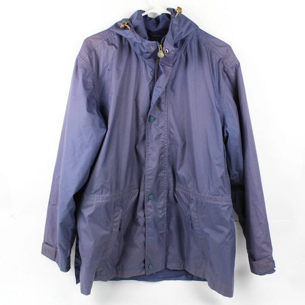 Outback Trading Company Men's S Blue Packable Parka with Hood and Zip Pockets