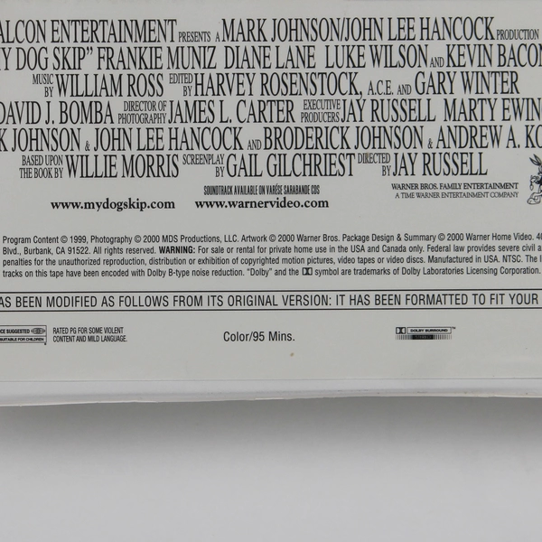 My Dog Skip VHS Tape Family Movie, 2000