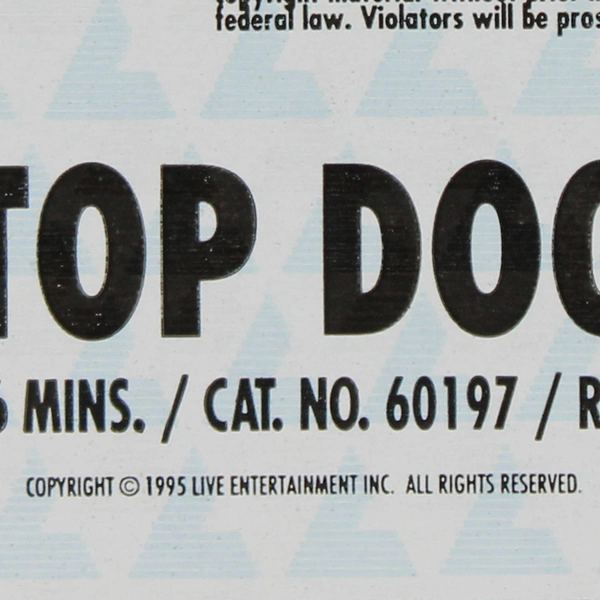 Top Dog VHS Cassette Movie 1995 Chuck Norris