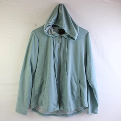 32 Degrees Cool Sweater Women's L Teal Full Zip Hooded Sweater