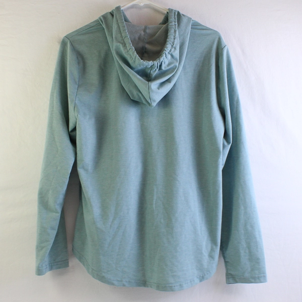 32 Degrees Cool Sweater Women's L Teal Full Zip Hooded Sweater