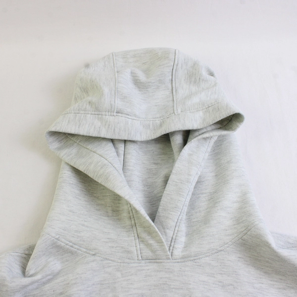 Yogalicious Women's S White Heather Scuba New Flow Crop Hoodie Sweatshirt 