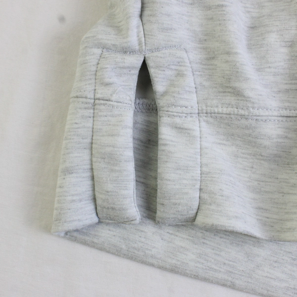 Yogalicious Women's S White Heather Scuba New Flow Crop Hoodie Sweatshirt 