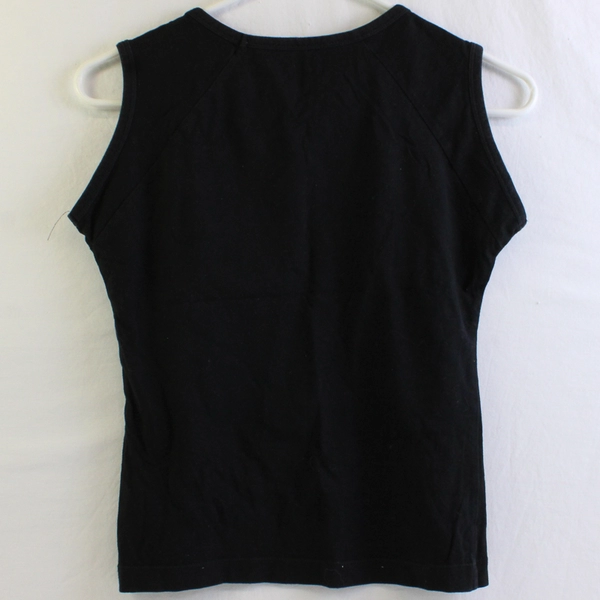 Indigenous Designs Women's XS Black Sleeveless Shirt with Bamboo Graphics