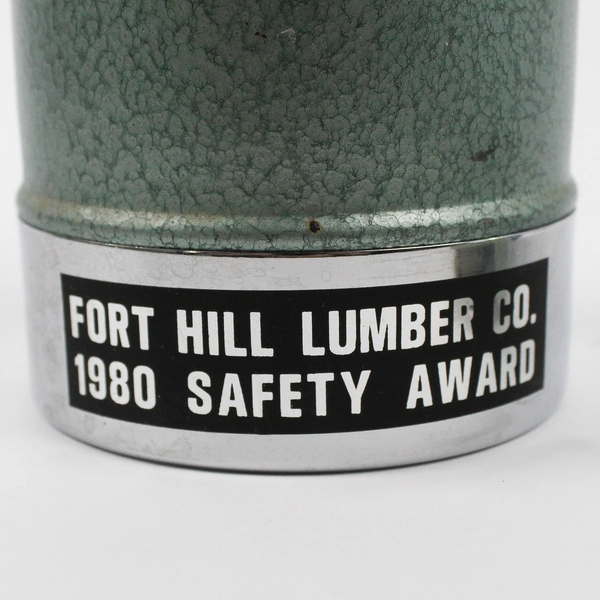 Aladdin Stanley Quart Size Green Metal Thermos A-944C With Cup and Stopper