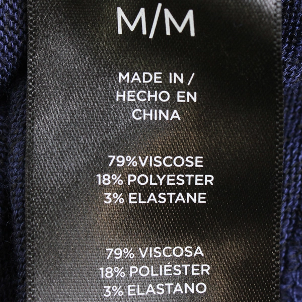 Well Worn Women's M Navy Blue Long Sleeve V Neck Knit Sweater 