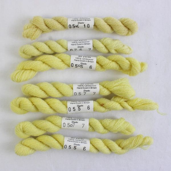 Lot of 11 Broider Wul Lamb's 100% Wool Braids 30 Yds Each Yellow Shades New