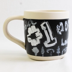 Starbucks Chalkboard Coffee Tea Mug 2009 18 Oz Black Kids Writing #1 Mom