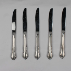 Lot Of 5 Oneida Silver Mansfield (Stainless) Flatware Dinner Knives 9" Long