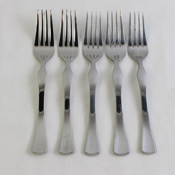 Lot Of 5 Oneida Silver Physique (Stainless) Flatware Salad Forks 7" Long