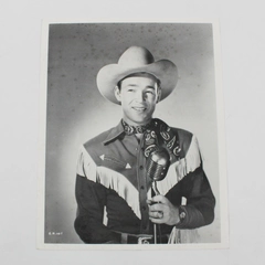 Roy Rogers Western Cowboy 8X10 Photo Vintage Reprint Mutual Microphone 