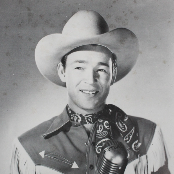 Roy Rogers Western Cowboy 8X10 Photo Vintage Reprint Mutual Microphone 