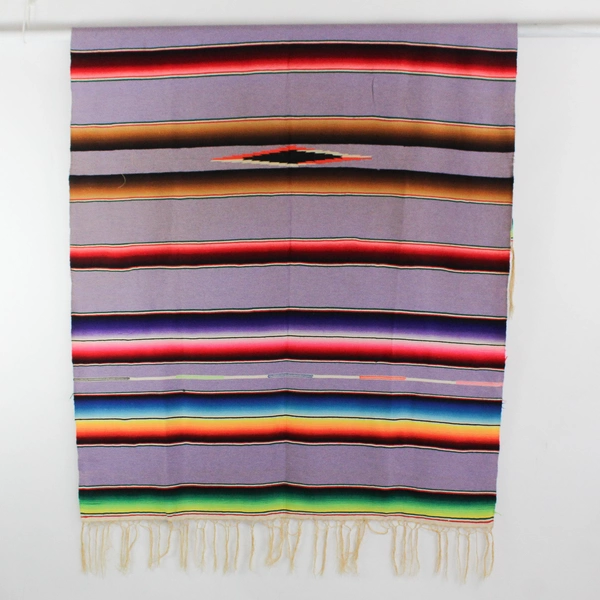 Unbranded Multicolor Striped Woven Throw Blanket 47" x 78.5"