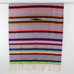 Unbranded Multicolor Striped Woven Throw Blanket 47" x 78.5"