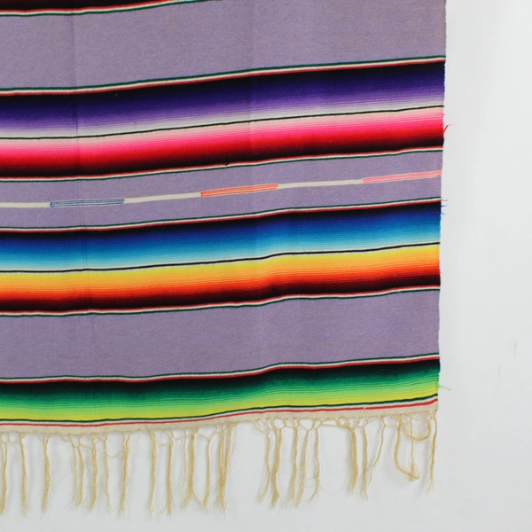 Unbranded Multicolor Striped Woven Throw Blanket 47" x 78.5"