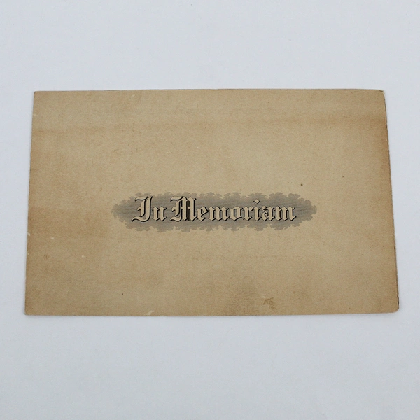 Belmont Casket Warranty Funeral Memorial Card Mose Leroux 1921 Kansas